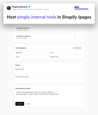 Image for Issue 217 - Host Your Own Tools on Internal Shopify Pages